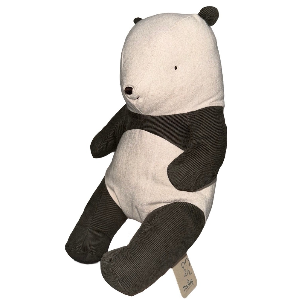 NWT Maileg Medium Plush Panda Bear Muslin Safari Friends Stuffed Animal 12"